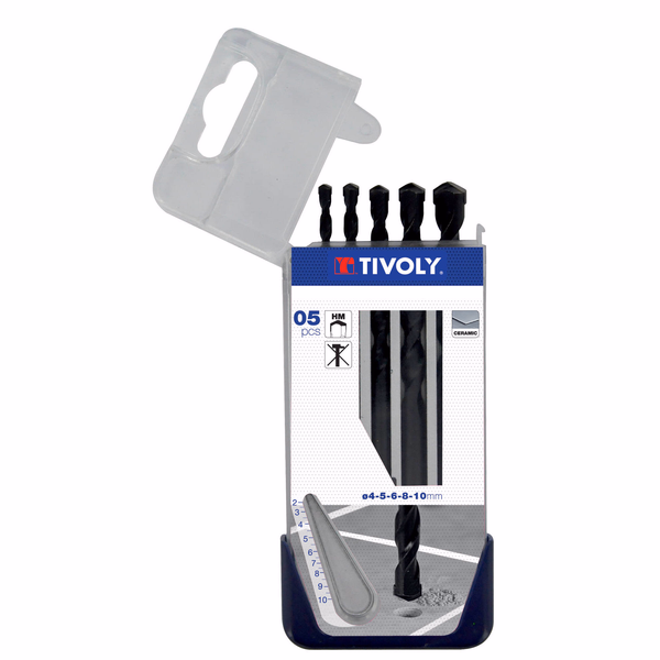 5 forets carrelage Ø 4 à 10mm  - TIVOLY - perçage - Référence: 12000370001 - Image principale - Outil professionnel