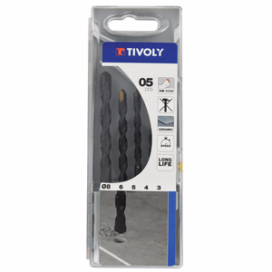 5 tile drill bits Ø 3 to 8 mm  - drilling - Reference: 12000370002 - Professional Tool - Tivoly