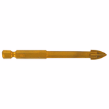Ø: 4 / Glass drill bit with 4 cutters - TiN coated - Hexagonal shank (Blister) / L: 65 - TIVOLY - drilling - Reference: 12000420400 - Vue 1 - Professional Tool