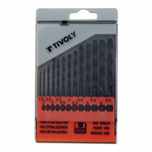 13 roll forged HSS metal drill bits, Ø 1.5 to 6.5 mm by 1/2  - drilling - Réf. 50200170008 - Outil professionnel - Tivoly