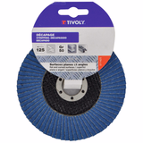 Disc with OVERSIZED DOUBLE FLAPS - zirconium (Hanging cardboard) / Dim Ø125 / Gr : 50 - TIVOLY - sanding - Reference: XT10112011425 - Vue 2 - Professional Tool