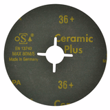 CERAMIC FIBRE disc, especially for STAINLESS STEEL (Hanging cardboard) / Dim Ø125 / Gr : 36 - TIVOLY - sanding - Reference: XT10112011335 - Vue 3 - Professional Tool