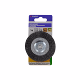 CIRCULAR brush - For drills - Corrugated steel wire - Stripping of wood (Hanging cardboard) / Ø: 100 / 0.25 - TIVOLY - brushes - Reference: XT20252006055 - Vue 2 - Professional Tool