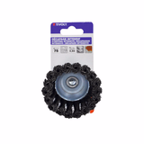 Brosse COUPE -Fil acier torsadé -Gros décapage du métal (Cartonnette brochable) / Ø: 75 / 0.5 - TIVOLY - brossage - Référence: XT20252006049 - Vue 2 - Outil professionnel