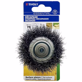 Brosse COUPE -Fil acier ondulé -Décapage du bois (Cartonnette brochable) / Ø: 50 / 0.25 - TIVOLY - brossage - Référence: XT20252006059 - Vue 2 - Outil professionnel