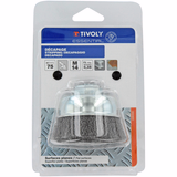 CUP brush - Corrugated steel wire - Scouring of the metal (Blister) / Ø: 75 / 0.35 - TIVOLY - brushes - Reference: XT20252006000 - Vue 2 - Professional Tool