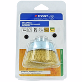 CUP brush - Brass wire - Scouring of the wood, brass (Blister) / Ø: 70 / 0.25 - TIVOLY - brushes - Reference: XT20252006007 - Vue 2 - Professional Tool