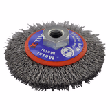 CONICAL brush - Corrugated steel wire - Stripping of metal (Blister) / Ø: 100 / 0.30 - TIVOLY - brushes - Reference: XT202520138 - Vue 1 - Professional Tool