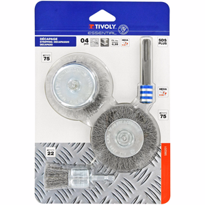 4 pieces: 3 brushes for metal + 1 SDS+ adapter  - brushes - Reference: XT20252580201 - Professional Tool - Tivoly