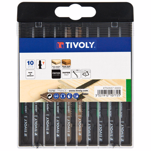 10 lames de scie sauteuse pour le bois tendre et bois dur -Attache T  - compositions mixtes de sciage - Référence: XT505570003 - Outil professionnel - Tivoly
