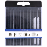 10 hojas de sierra de calar para madera y metales no ferrosos -Enganche en T  - TIVOLY - serrado - Referencia: XT50557505500 - Vue 1 - Herramienta profesional