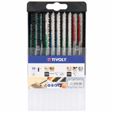 10 lames de scie sauteuse pour le bois, mélaminé, plastique et métaux non ferreux -Attache U  - TIVOLY - sciage - Référence: XT50572004304 - Vue 2 - Outil professionnel