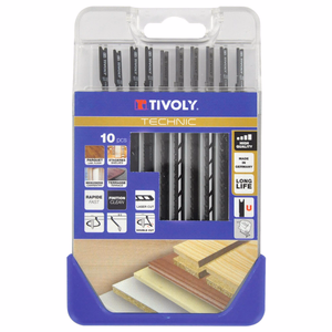10 jigsaw blades for wood and laminated wood - U attachment  - sawing mixed compositions - Reference: XT505370001 - Professional Tool - Tivoly