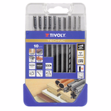 10 jigsaw blades for wood, laminated wood and non-ferrous metals - U attachment  - TIVOLY - sawing - Reference: XT505370002 - Vue 1 - Professional Tool