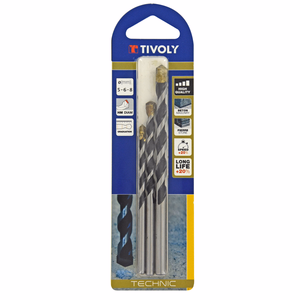 3 SLR graduated concrete drill bits Ø 5 to 8 mm  - drilling - Réf. 10960370003 - Outil professionnel - Tivoly
