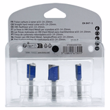 3 fresas para ranurar Ø 10- 14- 20 mm  - TIVOLY - rebajado - Referencia: XT60642067305 - Vue 3 - Herramienta profesional