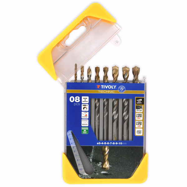 8 SLR graduated concrete drill bits Ø 3 to 10 mm  - TIVOLY - drilling - Reference: 10960570001 - Image principale - Professional Tool