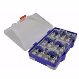 12 routerbits in assorted shapes - 8 mm shank  - TIVOLY - routing - Reference: XT606470003 - Vue 4 - Professional Tool