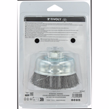 CUP brush - Corrugated steel wire - Scouring of the metal (Blister) / Ø: 100 / 0.35 - TIVOLY - brushes - Reference: XT20252006001 - Vue 3 - Professional Tool