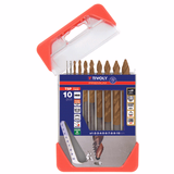 10 brocas para metal HSS Recubrimiento FUSIO Afilado Tivoly Smart Point Ø 1 a 10mm  - TIVOLY - taladrado - Referencia: 11457170001 - Vue 1 - Herramienta profesional
