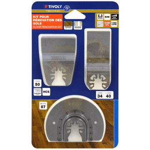 Kit 3 pièces pour rénovation des sols  - scies oscillantes - Référence: XT512720001 - Outil professionnel - Tivoly