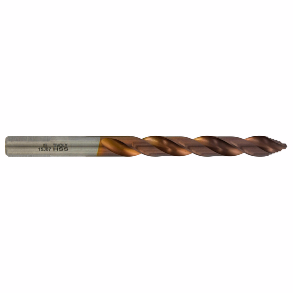 Ø: 8 / L: 117 / Fully ground HSS metal drill bit -Coated FUSIO -DIN338 -h8 -Tivoly Smart Point sharpening (Plastic sleeve) - TIVOLY - drilling - Reference: 11457140800 - Image principale - Professional Tool