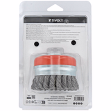 CUP brush - Twisted steel wire - Coarse scouring of the metal (Blister) / Ø: 90 / 0.5 - TIVOLY - brushes - Reference: XT20252006003 - Vue 3 - Professional Tool