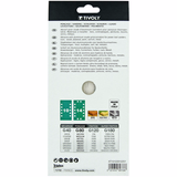 Hoja de lija AUTOADHESIVA -115x230 mm - Para lijadora orbital (Funda cartón) / Dim 115x230 / Gr : 80 - TIVOLY - lijado - Referencia: XT10122012251 - Vue 3 - Herramienta profesional