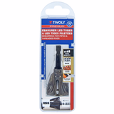 4-blade HSS cutter for deburring tubes and threaded rods. Hex shank 6.35mm quick change - Ø 4 to 20 mm  - TIVOLY - milling - Reference: 10333120002 - Vue 2 - Professional Tool