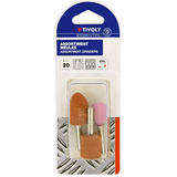 Set of 3 GRINDERS CYL/ROUND/ogive Ø20 ESSENTIAL (Blister) - TIVOLY - sanding - Reference: XT60522 - Vue 2 - Professional Tool