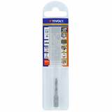 Ø: 3.5 / L: 40 / Foret métaux monobloc taillé meulé HSS -Pointe en croix -Queue hexagonale (Etui plastique) - TIVOLY - perçage - Référence: 11437040350 - Vue 2 - Outil professionnel
