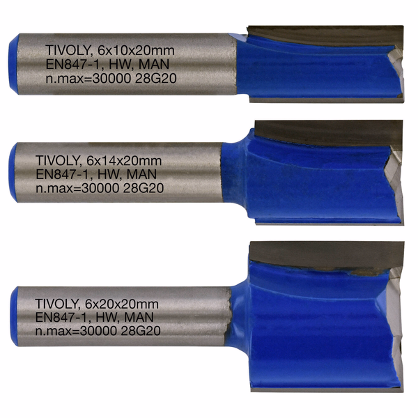 3 slotting cutters Ø 10 - 14 - 20 mm  - TIVOLY - routing - Reference: XT60642067305 - Image principale - Professional Tool