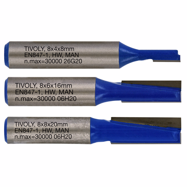 3 fresas para ranurar Ø 4- 6- 8 mm  - TIVOLY - rebajado - Referencia: XT60642067320 - Image principale - Herramienta profesional