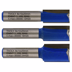 3 slotting cutters Ø 10 - 12 - 14 mm  - router bits - Reference: XT60642067325 - Professional Tool - Tivoly