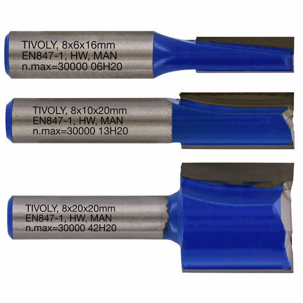 3 slottingcutters Ø 6 - 10 - 20 mm  - TIVOLY - routing - Reference: XT60642067335 - Image principale - Professional Tool