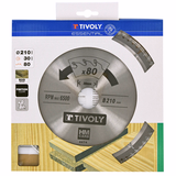 Circular saw blade - Finishing - For hardwood, laminated wood, parquet - For radial saw ESSENTIAL (Carton sleeve) - TIVOLY - sawing - Reference: XT50124 - Vue 2 - Professional Tool