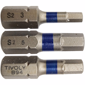Screwdriver bit -Torsion TiN - For hexagonal screws ESSENTIAL (Blister) - screwdriver bits - Reference: 1152062 - Professional Tool - Tivoly