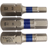 Embout de vissage -Torsion -Pour vis 6 pans (Blister) N°: 3/4/5 / L: 25 - TIVOLY - vissage & serrage - Référence: 11520620001 - Vue 1 - Outil professionnel