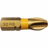 Embout de vissage -Torsion TiN -Pour vis Phillips (Blister) N°: N3 / L: 25 - TIVOLY - vissage & serrage - Référence: 11522320300 - Vue 1 - Outil professionnel