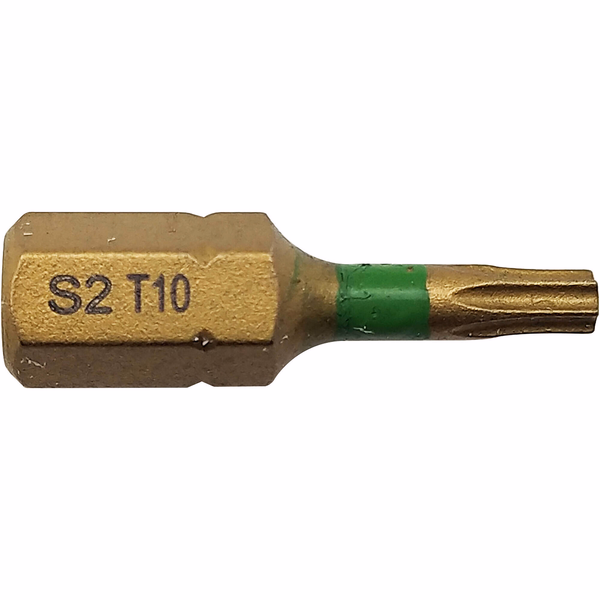 Embout de vissage -Torsion TiN -Pour vis Torx (Blister) N°: N10 / L: 25 - TIVOLY - vissage & serrage - Référence: 11522521000 - Image principale - Outil professionnel