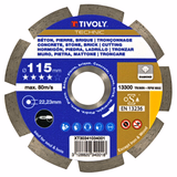 DIAMOND disc - CONCRETES - Best Sellers Range (Hanging box) / Ø: 115 / Ep: 2.4 - TIVOLY - cutting discs - Reference: XT30341034001 - Vue 1 - Professional Tool