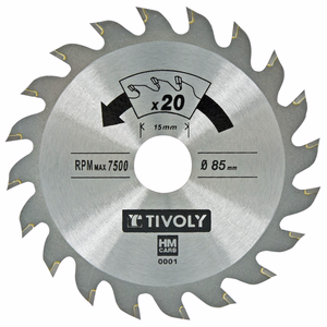 Mini circular saw blade - Fast and thin - For wood, melamine, plastic. TECHNIC (Blister) - circular saw blades - Reference: XT50944 - Professional Tool - Tivoly