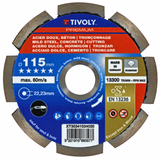 DIAMOND Disc - SOFT STEEL/CONCRETES - High Performance Range (Hanging box) / Ø: 115 / Ep: 2.4 - TIVOLY - cutting discs - Reference: XT30341034020 - Vue 1 - Professional Tool