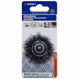CUP brush - Corrugated steel wire - Scouring of the metal (Hanging cardboard) / Ø: 50 / 0.35 - TIVOLY - brushes - Reference: XT20252006060 - Vue 2 - Professional Tool