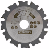 Ø: 115 x Ø2: 22.2 x Z: 12 / Disque à tronçonner - Pour bois et bois avec clous entièrement enfoncés -Pour meuleuse (Etui carton)  - TIVOLY - sciage - Référence: XT50512004535 - Vue 1 - Outil professionnel