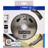 Ø: 190 x Ø2: 30 x Z: 60 / Lame de scie circulaire -Finition -Pour plastique, aluminium, bois durs -Pour scie portative (Etui carton)  - TIVOLY - sciage - Référence: XT50514004462 - Vue 2 - Outil professionnel