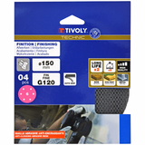 Disque MAILLE -AUTO-AGRIPPANT -Ø150mm -Pour ponceuse excentrique (Etui carton) / Dim Ø150 / Gr : 120 - TIVOLY - ponçage - Référence: XT10112019112 - Vue 2 - Outil professionnel