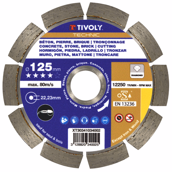 DIAMOND disc - CONCRETES - Best Sellers Range TECHNIC (Hanging box) - TIVOLY - cutting discs - Reference: XT31001 - Image principale - Professional Tool