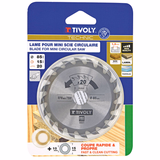 Mini lame de scie circulaire -Rapide et fine -Pour bois, mélaminé, plastique. TECHNIC (Blister) - TIVOLY - sciage - Référence: XT50944 - Vue 2 - Outil professionnel
