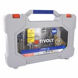 100 piezas -Maletín RANGER - Para taladrar, atornillar, fresar y extraer varios materiales  - TIVOLY - maletas mixtas - Referencia: 11901170062 - Vue 5 - Herramienta profesional